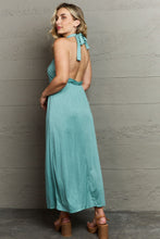 Load image into Gallery viewer, Ninexis Know Your Worth Criss Cross Halter Neck Maxi Dress