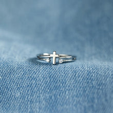 Load image into Gallery viewer, 925 Sterling Silver Cross Ring