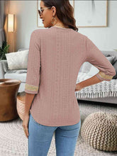 Load image into Gallery viewer, V-Neck Eyelet Blouse