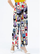 Load image into Gallery viewer, Printed Accordion Pleated High-Rise Waist Wide Leg Pants