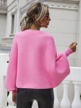 Load image into Gallery viewer, Horizontal Ribbing Dolman Sleeve Sweater