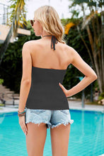 Load image into Gallery viewer, Halter Neck Ribbed Knit Top