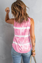 Load image into Gallery viewer, Tie-Dye Scoop Neck Henley Tank