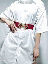 Load image into Gallery viewer, Geometric Buckle Elastic Wide Belt