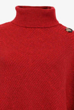 Load image into Gallery viewer, Turtleneck Buttoned Poncho