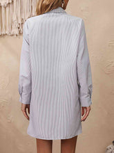 Load image into Gallery viewer, Striped Long Sleeve Shirt Dress