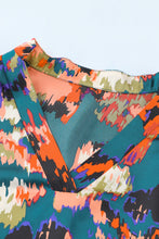 Load image into Gallery viewer, Abstract Print Belted Ruffle Hem Dress
