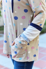 Load image into Gallery viewer, Celeste Design Full Size Polka Dot Drawstring Hoodie