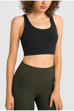 Load image into Gallery viewer, Mesh Panel Racerback Longline Sports Bra