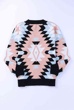 Load image into Gallery viewer, Geometric Button Down Dropped Shoulder Cardigan