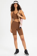 Load image into Gallery viewer, Crisscross Back V-Neck Sports Bra