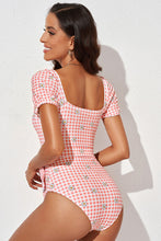 Load image into Gallery viewer, Square Neck Tie Detail One-Piece Swimsuit