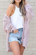 Load image into Gallery viewer, Openwork Open Front Long Sleeve Cardigan