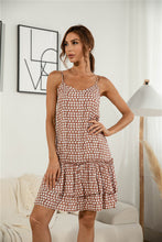 Load image into Gallery viewer, Polka Dot Hammock Ruffle Hem Dress