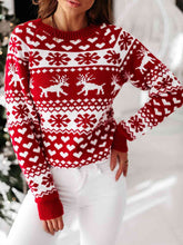 Load image into Gallery viewer, Christmas Theme Round Neck Sweater