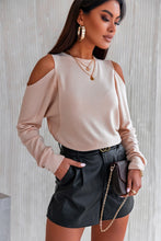 Load image into Gallery viewer, Cold-Shoulder Round Neck Top