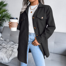 Load image into Gallery viewer, Button Down Tie Waist Coat with Breast Pockets