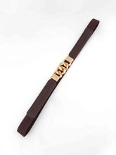 Load image into Gallery viewer, Zinc Alloy Buckle Elastic PU Belt