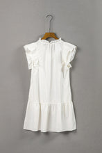 Load image into Gallery viewer, Ruffle Shoulder Tie-Neck Tiered Dress