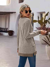 Load image into Gallery viewer, Round Neck Long Sleeve Blouse