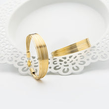 Load image into Gallery viewer, Gold-Plated Copper Layered Hoop Earrings