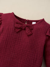 Load image into Gallery viewer, Girls Waffle Bow Detail Top and Floral Skirt Set