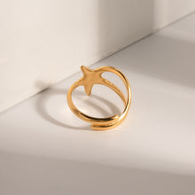 Load image into Gallery viewer, Gold-Plated Stainless Steel Star Ring