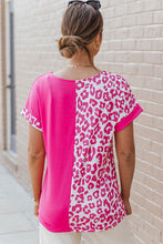 Load image into Gallery viewer, Leopard Round Neck Short Sleeve T-Shirt