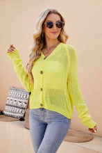 Load image into Gallery viewer, Button Up V-Neck Long Sleeve Cardigan