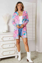 Load image into Gallery viewer, Double Take Floral Open Front Long Sleeve Cardigan