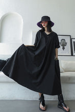 Load image into Gallery viewer, One-Button Midi Dress with Pockets