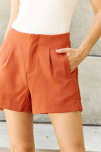 Load image into Gallery viewer, And The Why Every Little Thing Full Size Pleated High Waisted Shorts in Ochre