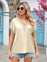 Load image into Gallery viewer, V-Neck Cuffed Blouse