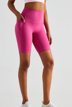 Load image into Gallery viewer, High-Rise Wide Waistband Biker Shorts with Pockets