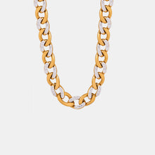 Load image into Gallery viewer, Zircon Titanium Steel Chunky Chain Necklace