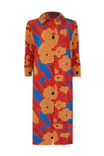 Load image into Gallery viewer, Floral Pleated Side Slit Shirt Dress (Belt Not Included)