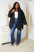Load image into Gallery viewer, HEYSON Full Size Open Front Cardigan with Scarf Design