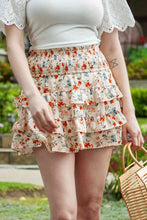 Load image into Gallery viewer, Floral Smocked Waist Layered Skirt