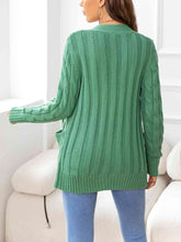Load image into Gallery viewer, Button Down Cable-Knit Cardigan