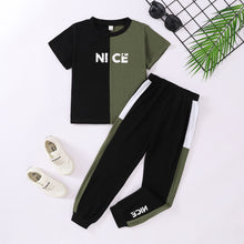 Load image into Gallery viewer, NICE Contrast Tee and Pants Set