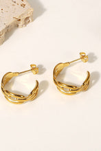 Load image into Gallery viewer, Linked Together Chain C-Hoop Earrings