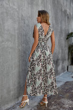 Load image into Gallery viewer, Printed Cutout Split Midi Dress