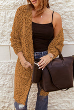 Load image into Gallery viewer, Fuzzy Popcorn Knit Open Front Longline Cardigan