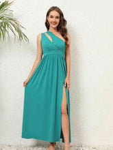 Load image into Gallery viewer, Cutout One-Shoulder Split Maxi Dress