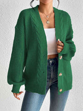 Load image into Gallery viewer, Cable-Knit Button Down Cardigan