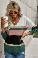 Load image into Gallery viewer, Colorblock Drop Shoulder Sweater