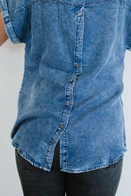 Load image into Gallery viewer, Doe & Rae Take Me There Denim Top