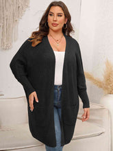Load image into Gallery viewer, Plus Size Open Front Cardigan With Pockets