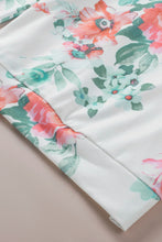 Load image into Gallery viewer, Floral Lace Trim Drawstring Hoodie