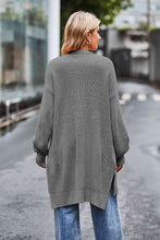 Load image into Gallery viewer, Open Front Dropped Shoulder Longline Cardigan
